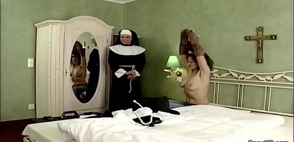  German Nun Seduce to Fuck by Prister in Classic Porn Movie